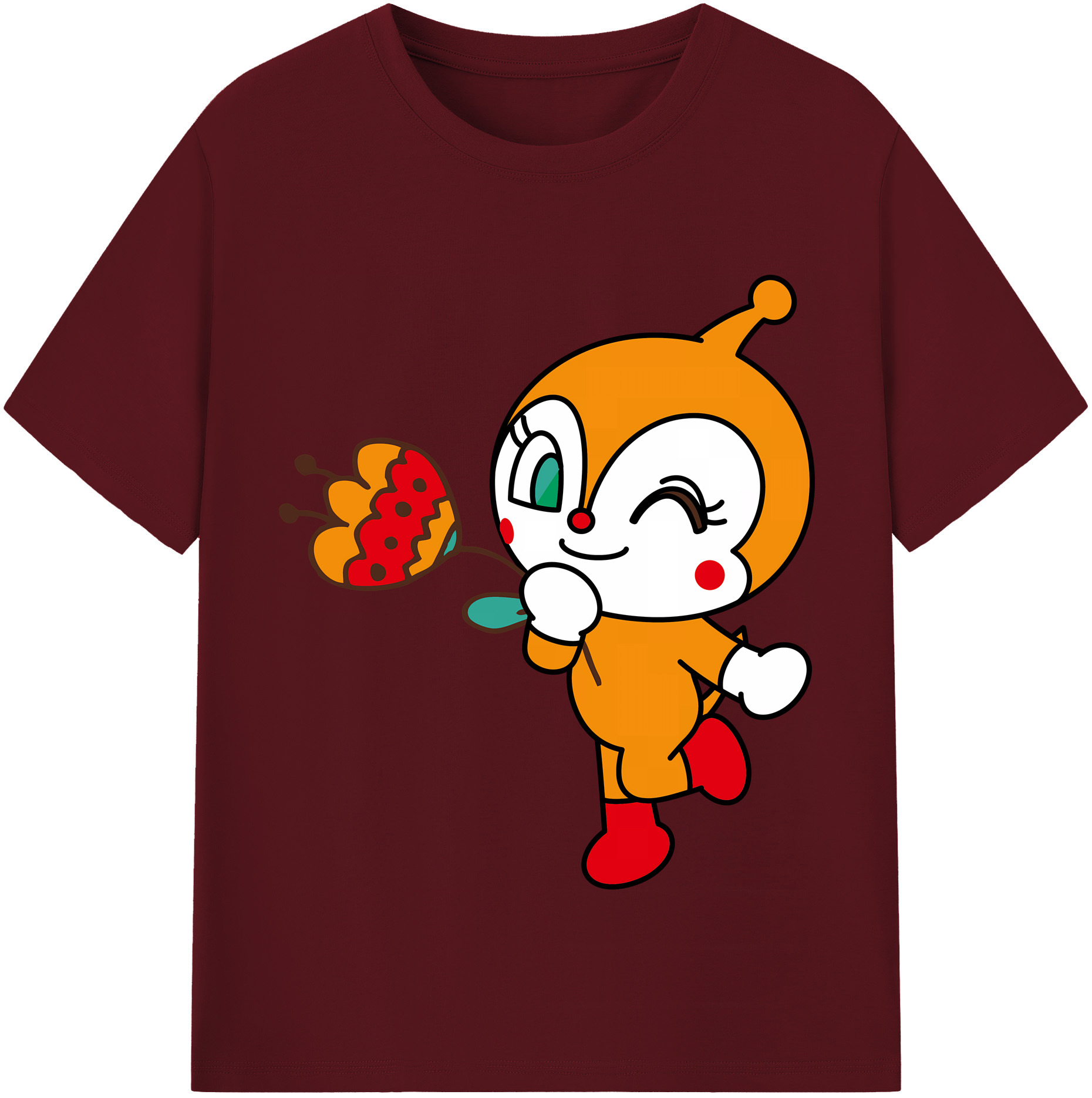 （画像用） アンパンマン Anpanman 綿100％半袖Tシャツ（フロントプリント）